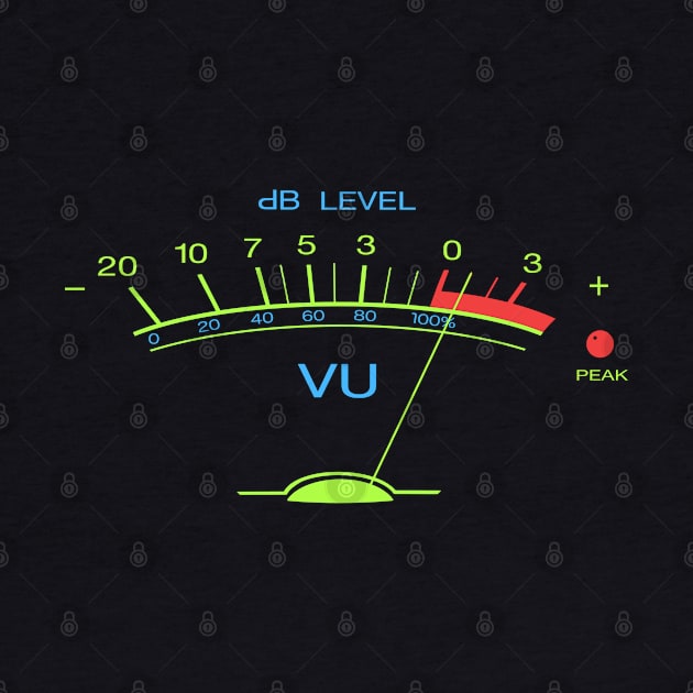 Volume VU Meter Vintage Audio Recording Studio Gear Guitar Musician Gift by blueversion